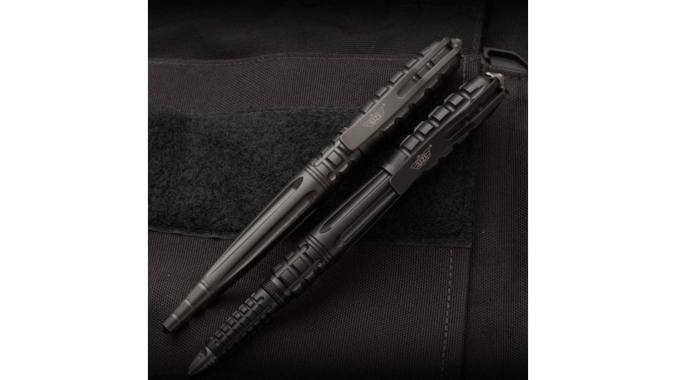 UZI Tactical Defender Pen W/ Glassbreaker &amp; Striking Point - UZI-TACPEN12-BK