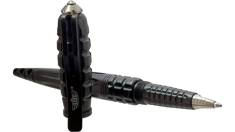 UZI Tactical Defender Pen W/ Glassbreaker &amp; Striking Point - UZI-TACPEN12-BK