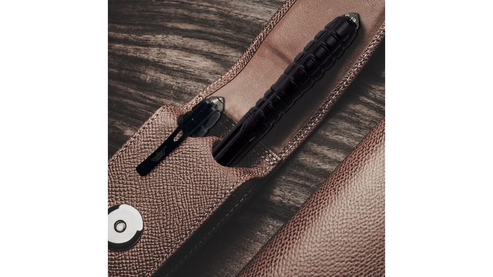 UZI Tactical Defender Pen W/ Glassbreaker &amp; Striking Point - UZI-TACPEN12-BK