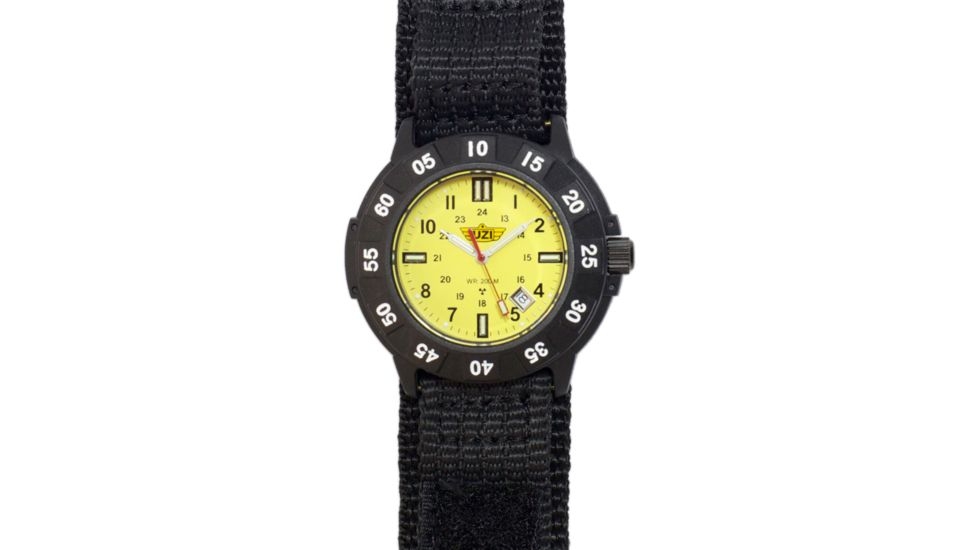 Uzi The Protector Tritium H3 Watch - Yellow Dial, Nylon Strap Uzi-005-N Uzi-005-N Uzi-005-N