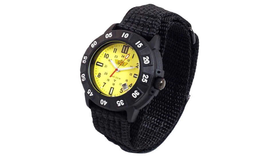 Uzi The Protector Tritium H3 Watch - Yellow Dial, Nylon Strap Uzi-005-N Uzi-005-N Uzi-005-N