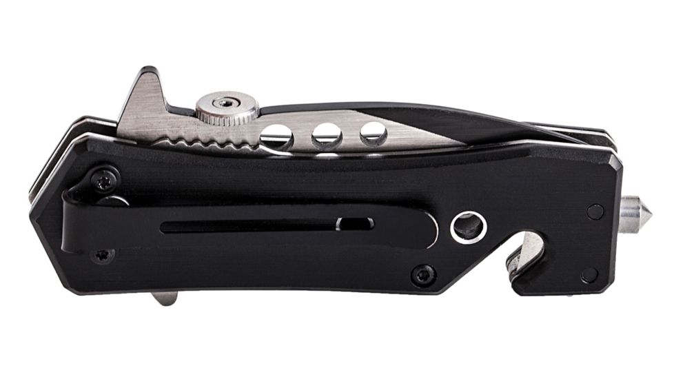 UZI Zaka Micro Rescue Steel Blade, Black and Grey UZK-FDR-010