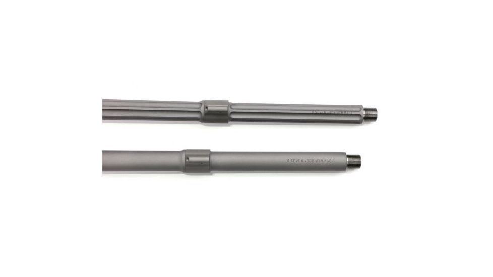 V Seven 308 Win Stainless Match Barrel, Fluted, 5/8 X 24 Threads, Silver, 20 in, 308M10T