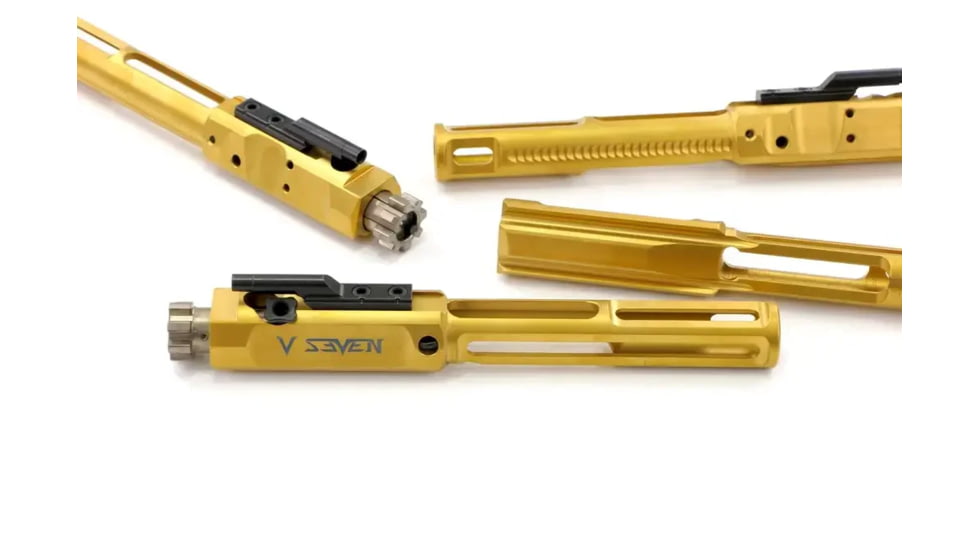 V Seven AR-10 Carrier, .308 Winchester, Gold, CARR-TiN308