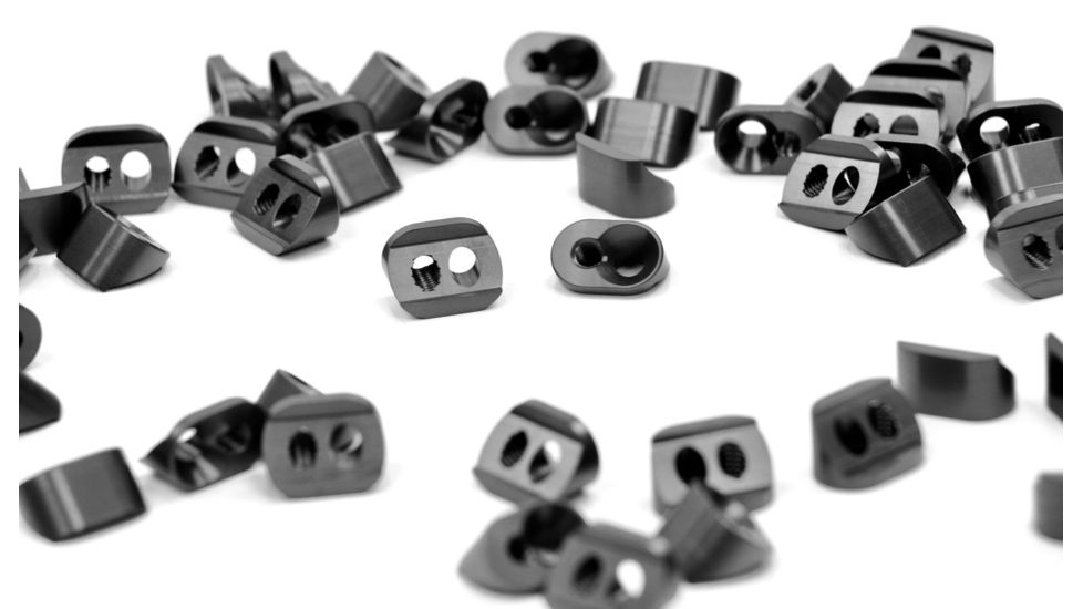 V Seven Barrel Nut Clamp Block Set, KMR/Alpha/MCMR Rails, Grade 5 Titanium, DLC Finish, Black, KMRCB-BLK