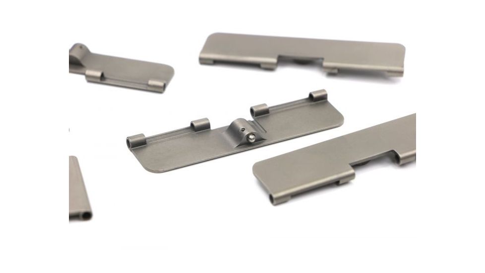 V Seven Ejection Port Door, .308, Grade 2 Titanium, Raw Finish, Silver, TI-PD308