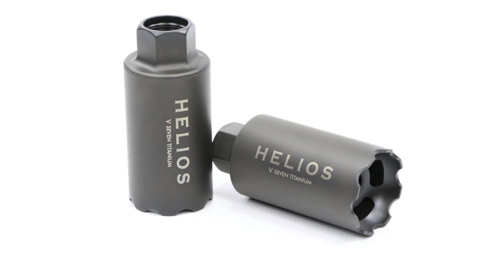V Seven Helios Linear Compensator 1/2 X 28 For 5.56, DLC, Black Finish MBHE 556 BLK