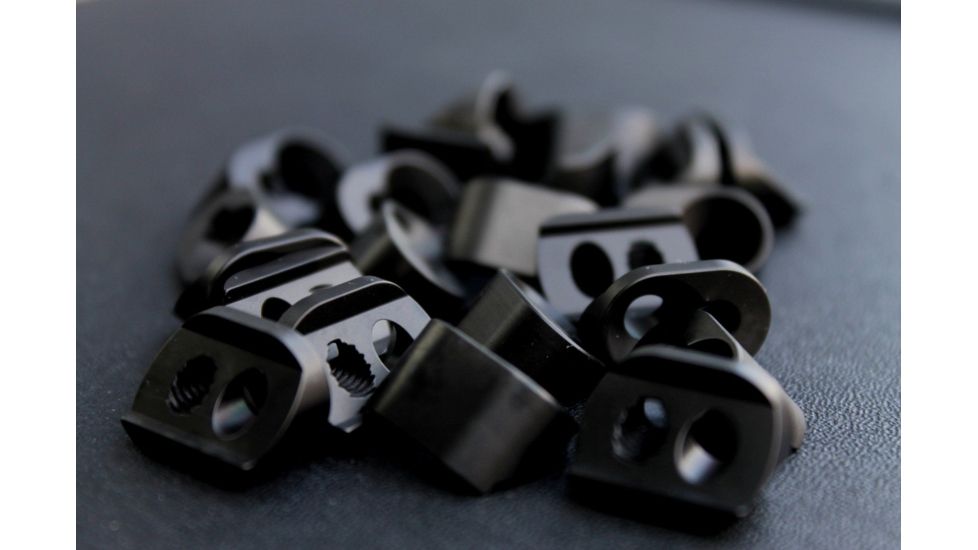 V Seven Kmr Nut &amp; Clamp Block Set, Black Finish KMRNUT/CB SET-BLK