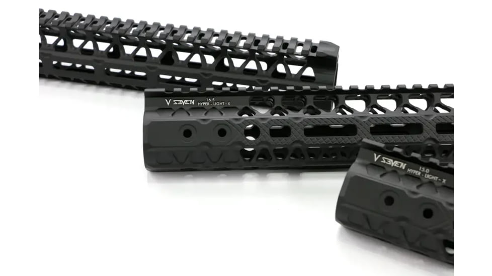 V Seven Magnesium Hyper-Lightx Series AR-15 M-LOK Handguard, 13.5in, HYPLIGHTX 13.5ML