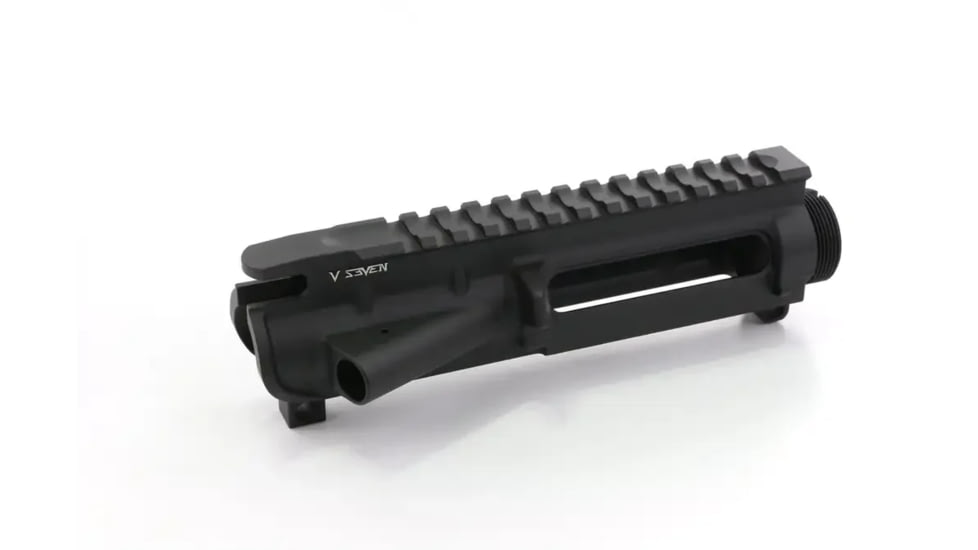 V Seven Sovereign AR-15 Threaded Stripped Upper Receiver w/Forward Assist, Cerakote Armor Black, SOV-UR556