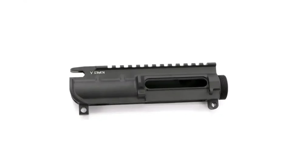 V Seven Sovereign AR-15 Threaded Stripped Upper Receiver w/no Forward Assist, Cerakote Armor Black, SOV-UR556L