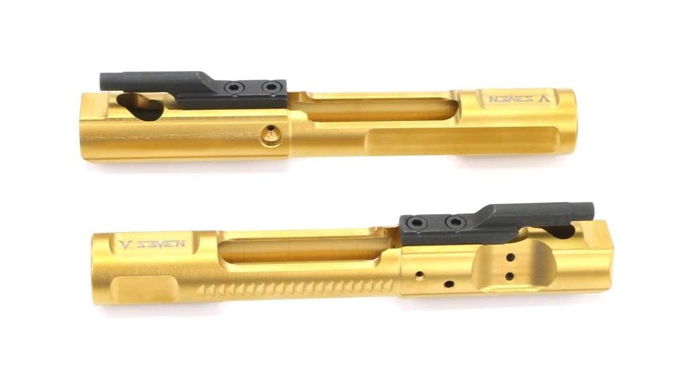 V Seven Tin Gold 5.56 AR-15/M16 Carrier, w/Properly Staked Gas Key, 8620 Alloy, 16.5 in, CARR-TiN556