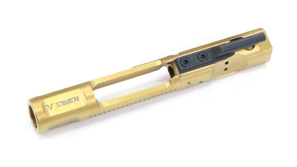 V Seven Tin Gold 5.56 AR-15/M16 Carrier, w/Properly Staked Gas Key, 8620 Alloy, 16.5 in, CARR-TiN556
