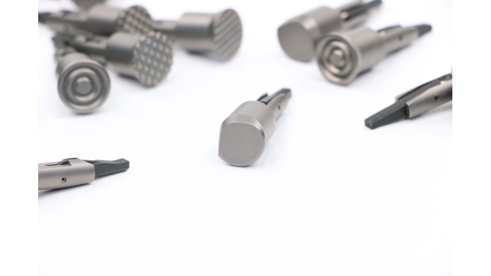 V Seven Ultra-Light Forward Assist, Vertical Lines, 7075 T6 Aluminum, NiB Matte Silver, UL-FOR A-VERTNP3