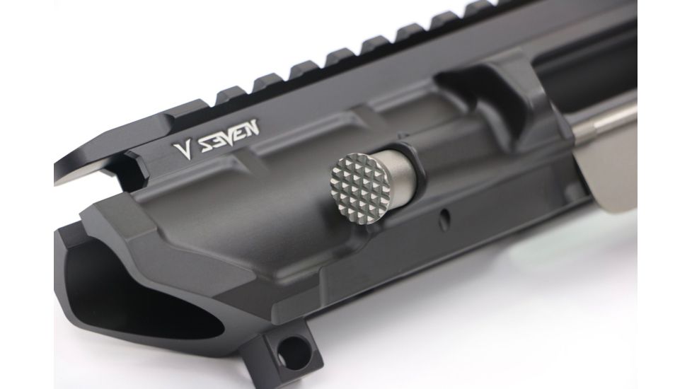 V Seven Ultra-Light Forward Assist, Vertical Lines, 7075 T6 Aluminum, NiB Matte Silver, UL-FOR A-VERTNP3