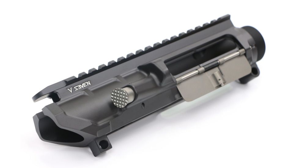 V Seven Ultra-Light Forward Assist, Vertical Lines, 7075 T6 Aluminum, NiB Matte Silver, UL-FOR A-VERTNP3