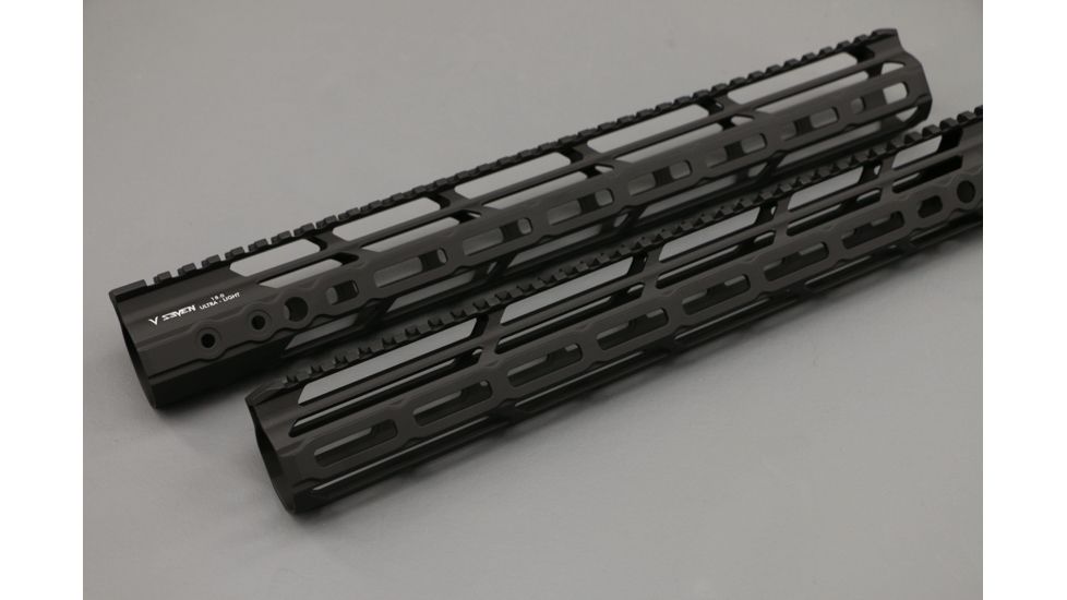 V Seven Ultra-Light Handguard, AR-15, M-LOK, 10 inch, Lithium Aluminum Alloy 2099, Black, ULIGHT 10ML