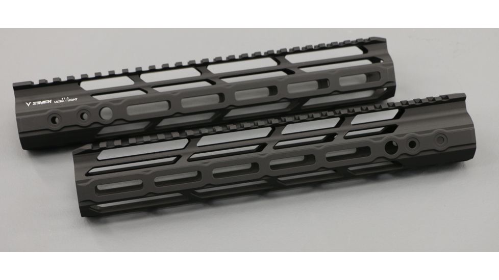 V Seven Ultra-Light Handguard, AR-15, M-LOK, 10 inch, Lithium Aluminum Alloy 2099, Black, ULIGHT 10ML