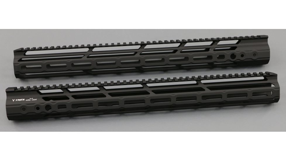 V Seven Ultra-Light Handguard, AR-15, M-LOK, 10 inch, Lithium Aluminum Alloy 2099, Black, ULIGHT 10ML