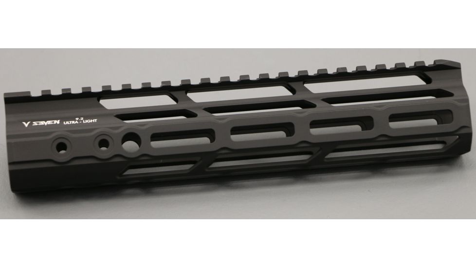 V Seven Ultra-Light Handguard, AR-15, M-LOK, 10 inch, Lithium Aluminum Alloy 2099, Black, ULIGHT 10ML