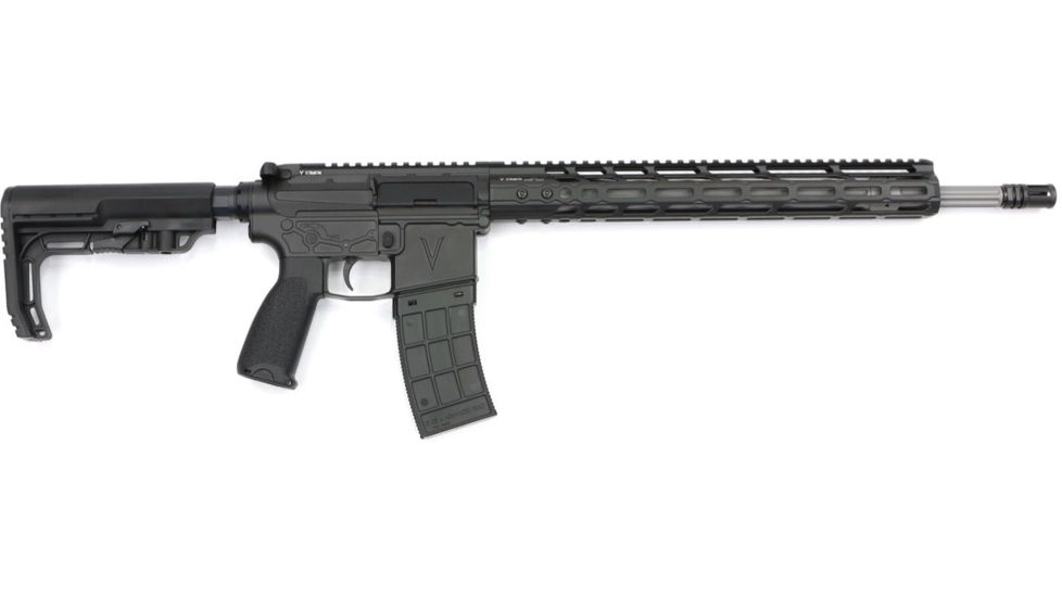 V Seven Valkyrie Enlightened Complete Upper , .224, 18in, 1-7-in twist, 1/2 x 28 Thread, Black, 18, 18ENLI 224 FLT-UR