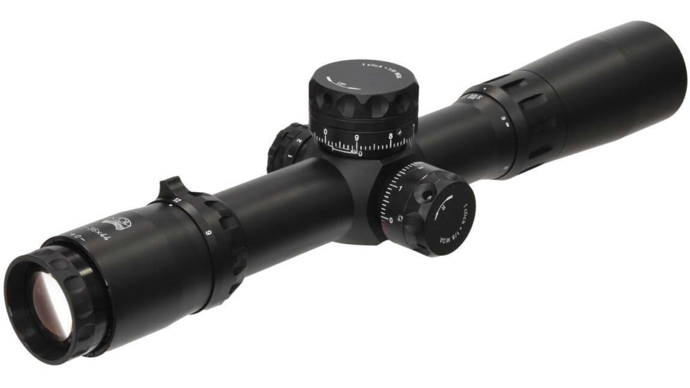 Valdada Spyder Compact Tactical Rifle Scope, 9-36x44, 35mm Tube, Second Focal Plane, MOA/MOA, MP-8 Xtreme X1 Illum, Black, VAL-9-36x44 Tactical