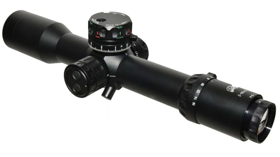 Valdada Tactical Rifle Scope, 2-16x42, 35mm Tube, First Focal Plane, Mil/Mil, Xtreme X1 Illum, Side Focus, Black, VAL-TacticalScope30
