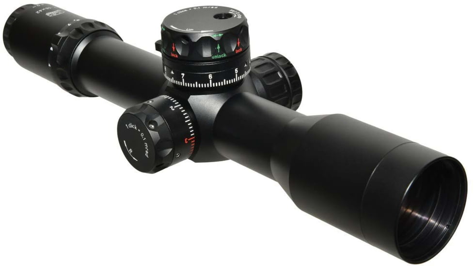 Valdada Tactical Rifle Scope, 2-16x42, 35mm Tube, First Focal Plane, Mil/Mil, Xtreme X1 Illum, Side Focus, Black, VAL-TacticalScope30