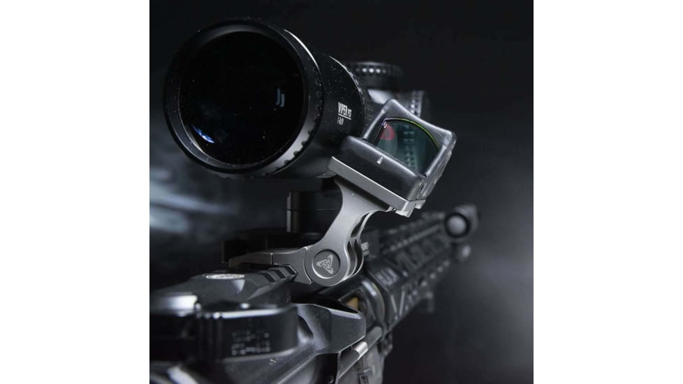 Valhalla Tactical Ruhk Adjustable Offset Mount for RMR/Holosun, Absolute Co-Witness, Raw Titanium, VLT-RUKHAC-RM-RT