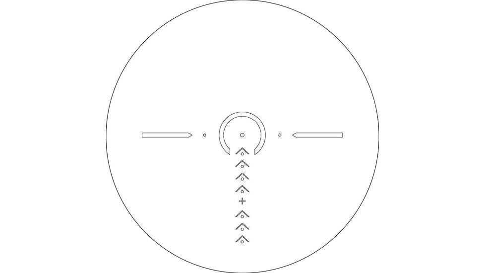 Valiant Optics Kronos SIR Rifle Scope, 4x40mm, 30mm Tube, Arc Reticle, Black, VL3002