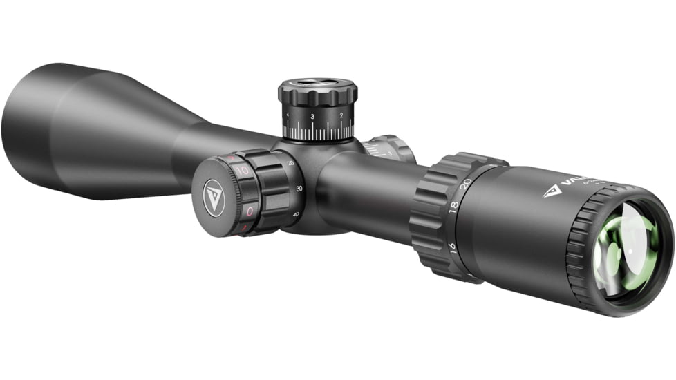 USED Valiant Optics Lynx Rifle Scope, 6-24x50mm, 30mm Tube, Second Focal Plane, SF SIR Mil-Dot Red Illuminated Reticle, Black, VL5301, EDEMO1, Condition Parts Only/Salvage, Defective