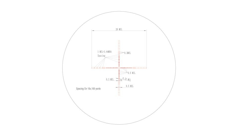 Valiant Optics Themys Rifle Scope, 4-12x40mm, 1in Tube, AO 10 1/2 Mil-Dot Red Illuminated Reticle, Black, VL4102