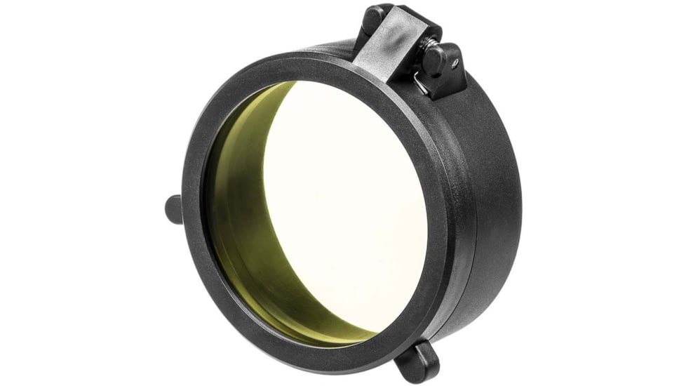Valiant Optics Transparent Flip-Up Lens Cover, 44mm, Black/Yellow, VL0009