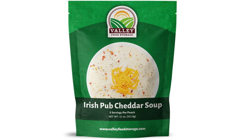 Valley Food Storage Irish Pub Cheddar Potato Soup, 11 oz, 5 Servings, Natural, 1 PouV601