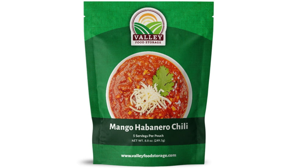 Valley Food Storage Mango Habanero Chili, 8.8 oz, 5 Servings, Natural, 1 Pouch, v608