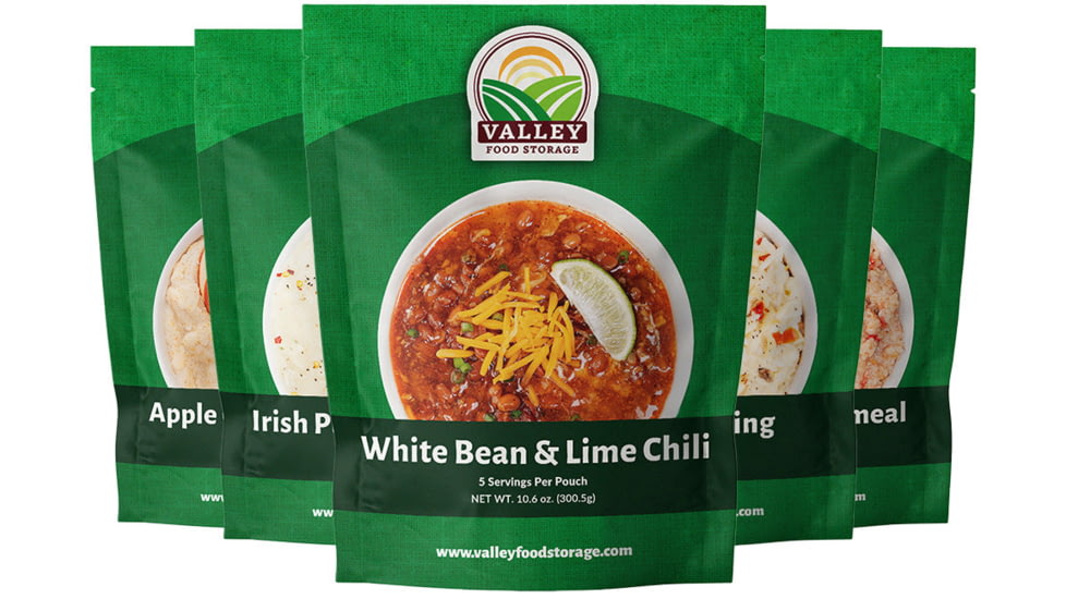 Valley Food Storage Survival Food Sample, Natural, 5 Pack, V516