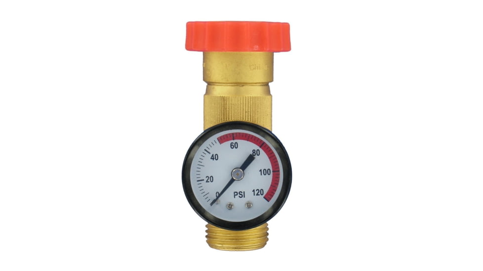 Valterra Brass Water Regulator/Gauge Combo, Carded, A01-1124VP