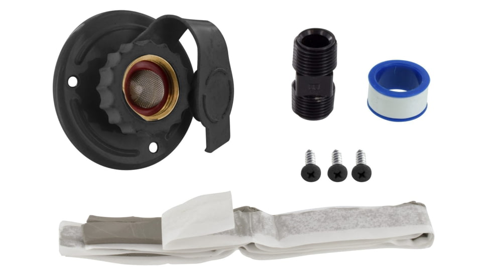 Valterra Flush-Mount Water Inlet - Fpt, 2-3/4in Metal Flange, Carded, Black, A01-0175LFVP