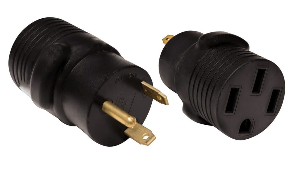 Valterra Mighty Cord Adapter Plug - 30Am To 50Af, Bulk, Black, A10-3050A