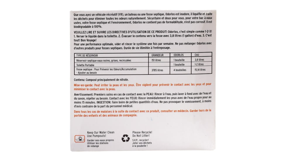 Valterra Odorlos Holding Tank Treatment, 4oz, Pack of 9, V77001