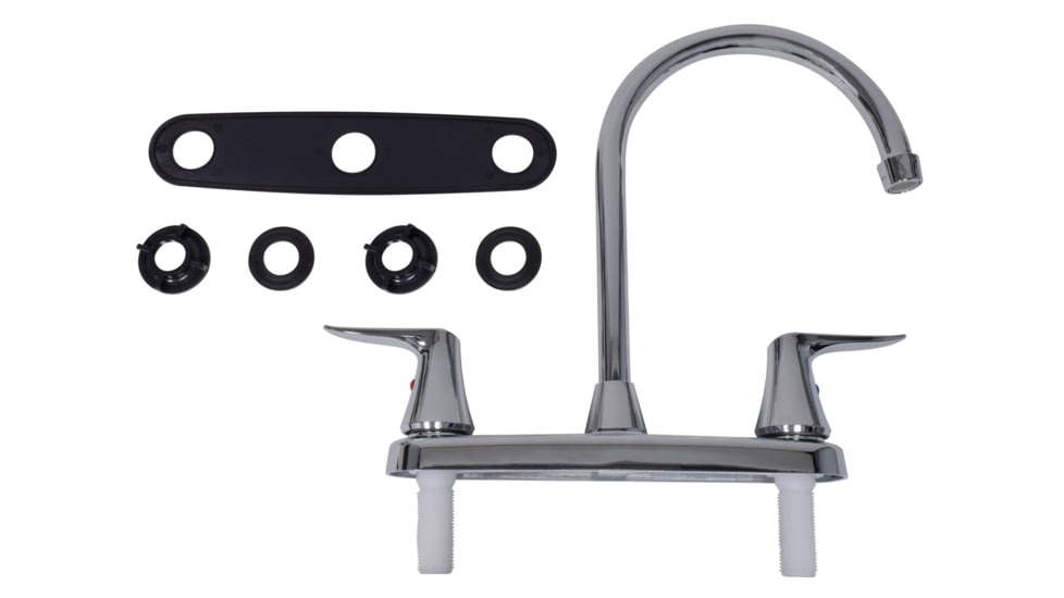 Valterra Pf221305 Faucet 8in Deck Chrome Hi Arc Spout 2 Handle, PF221305