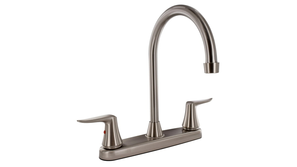 Valterra Pf221403 Faucet 8in Deck Brushed Nickel Hi Arc Spout 2 Handle, PF221403