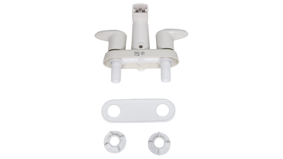 Valterra Pf223261 Faucet 4in Tub w/ Shower D-Spud 2-Lever Handle, White, PF223261