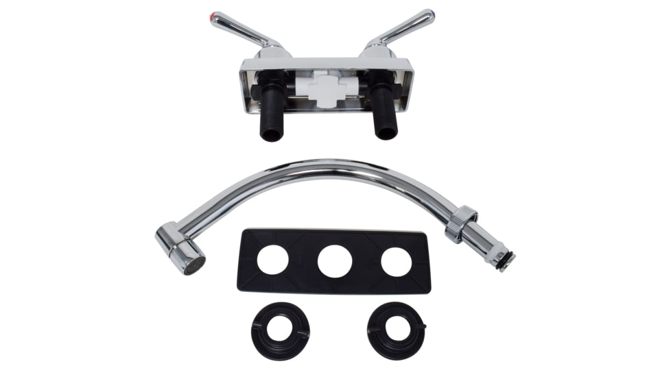 Valterra Phoenix LEDge-Mount 4in Kitchen Faucet - High Arc Tubular Spout, Chrome, PF211307