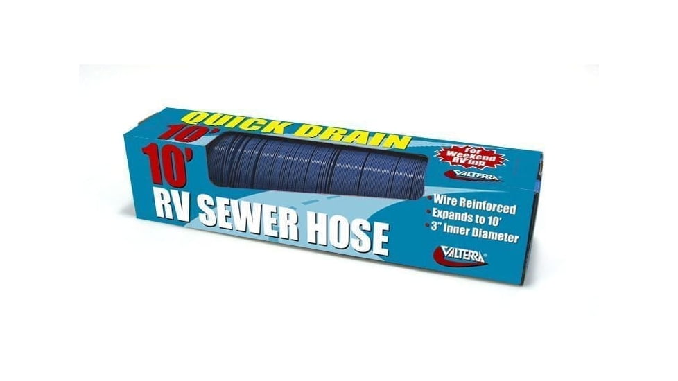 Valterra Quick Drain Standard RV Sewer Hose, Boxed, 10ft, D04-0045