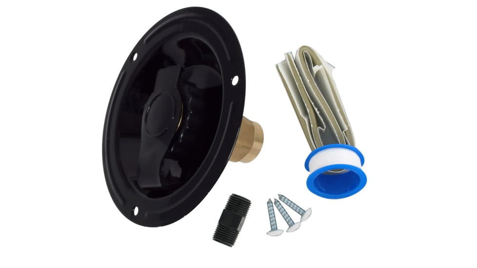 Valterra Recessed Water Inlet - Fpt, Carded, Black, A01-0178LFVP