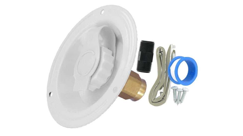 Valterra Recessed Water Inlet - Fpt, Carded, White, A01-0176LFVP