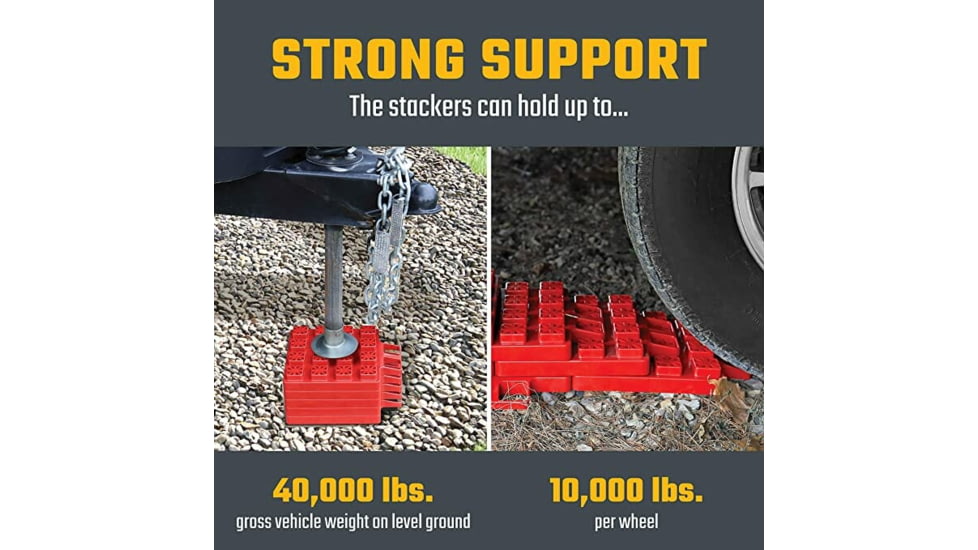 Valterra Stackers Leveler/Jack Pad With Carry Bag, Pack of 10, A10-0920