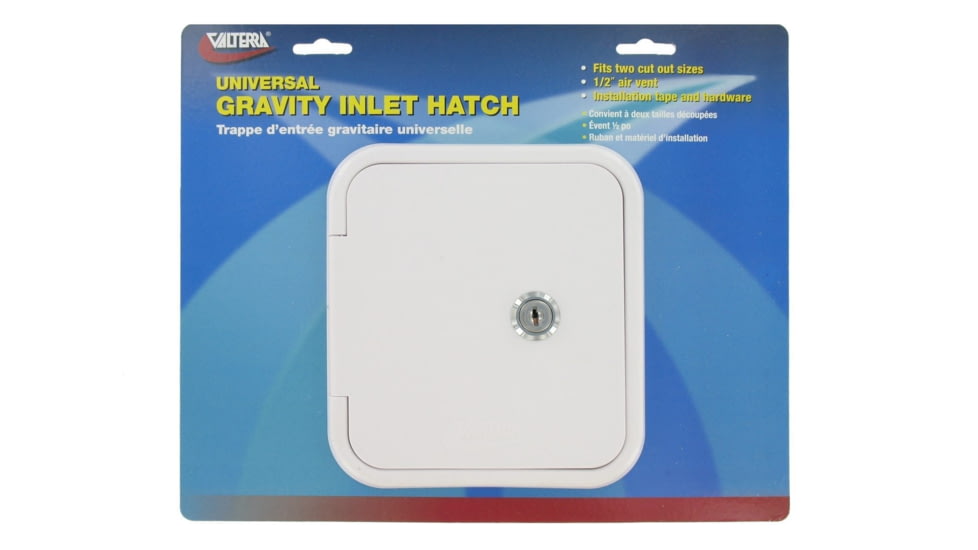 Valterra Universal Gravity Inlet Hatch, Carded, White, A01-2002VP