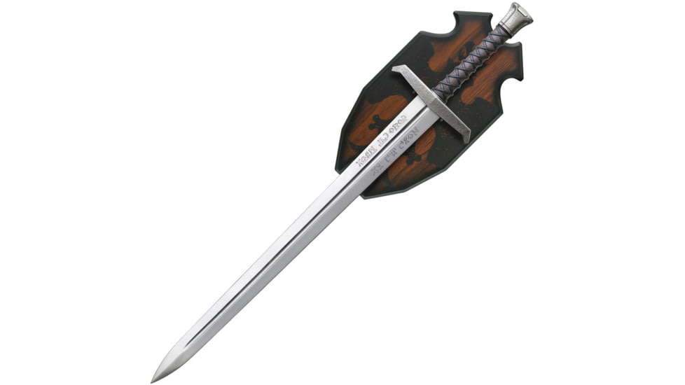 Valyrian Steel Excalibur, 29.75 satin finish stainless blade, Cast metal handle with leather wrapped grip, RT0001